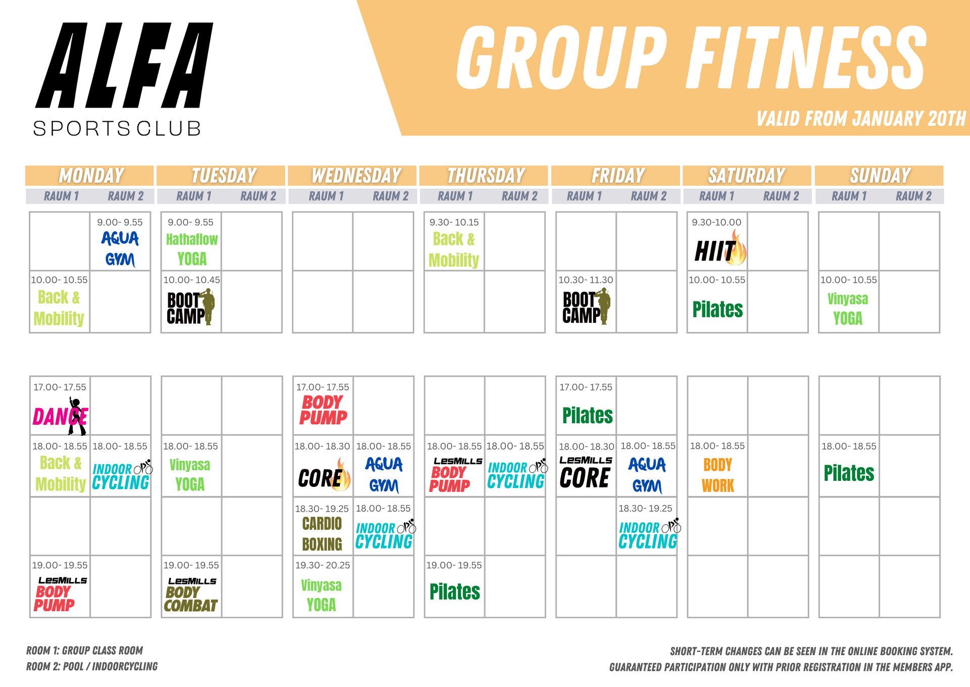 Groupcourses ALFA Sportsclub